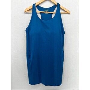 Tek Gear Women's XXL Ultrastretch Athletic Dressed Blue‎ Raceback Built in Bra
